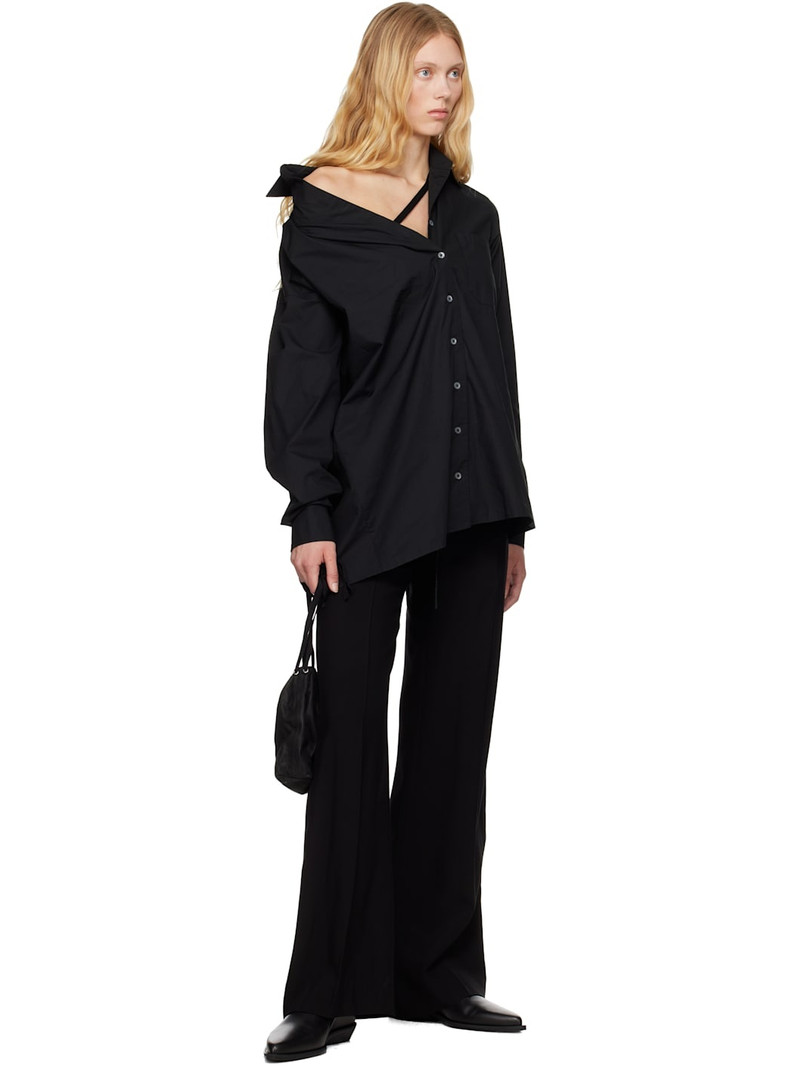 Ann Demeulemeester Black Daria Drop Shoulder Shirt outlook