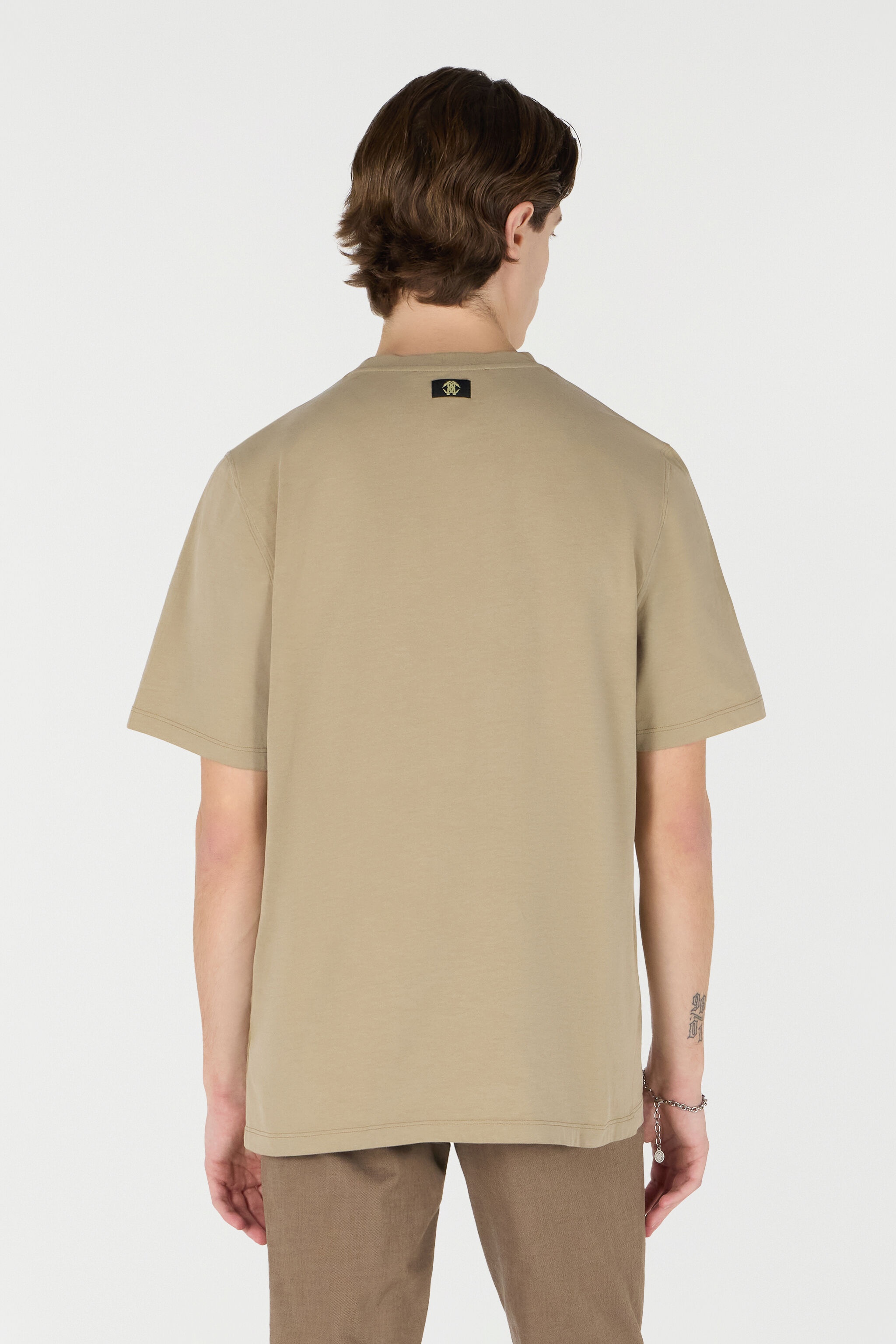 T-Shirt With Distressed-Effect Mirror Snake Monogram Print - 4