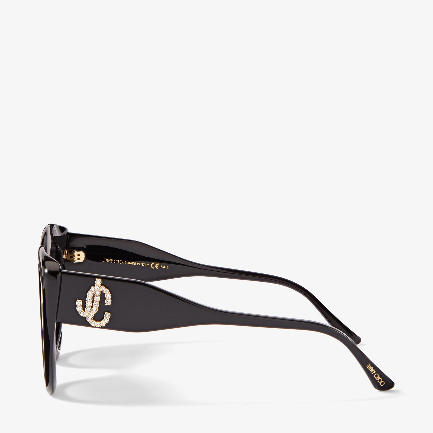 Leone
Black Cat-Eye Sunglasses with Crystal-Embellished JC Monogram - 2