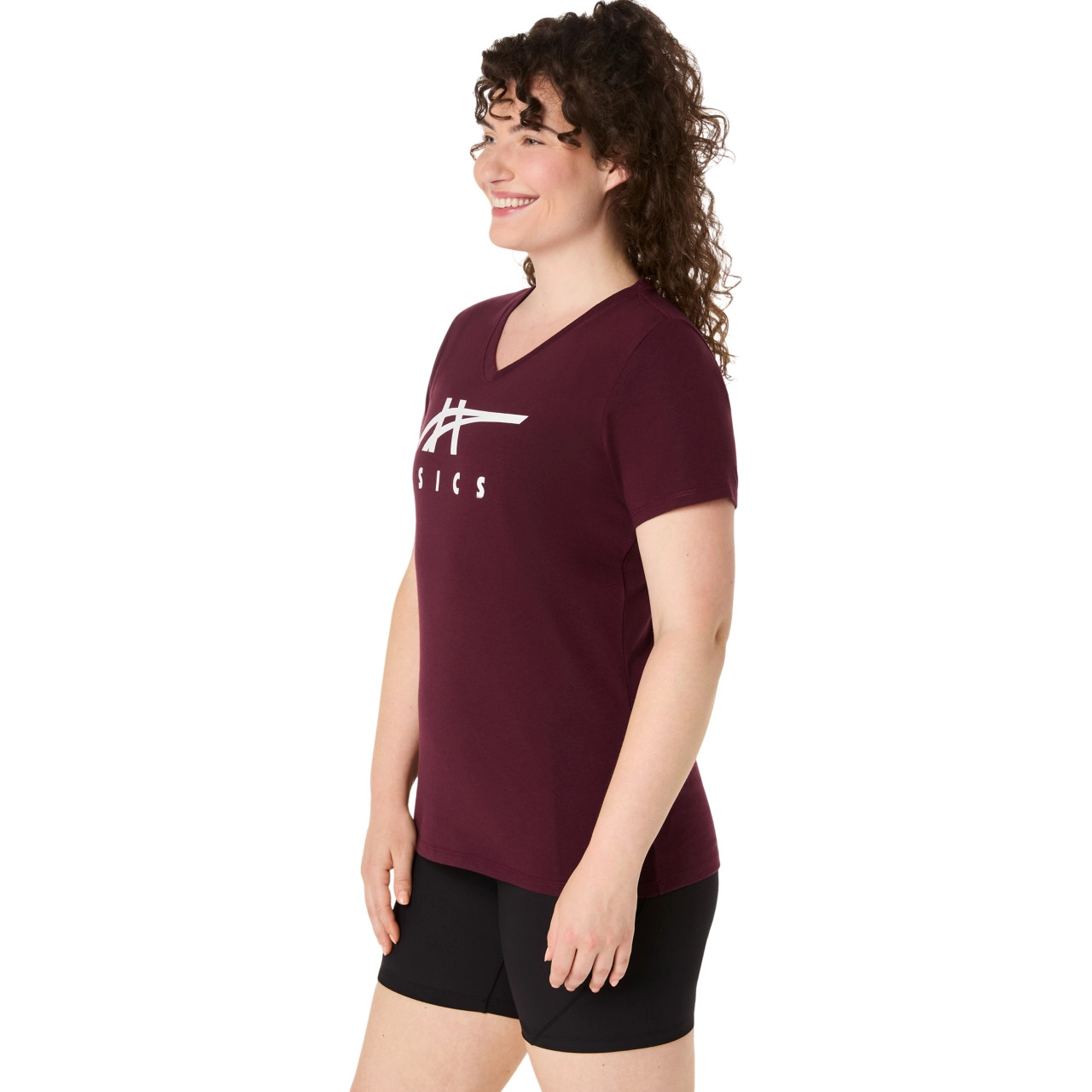 WOMEN'S ASICS STRIPES V-NECK - 3