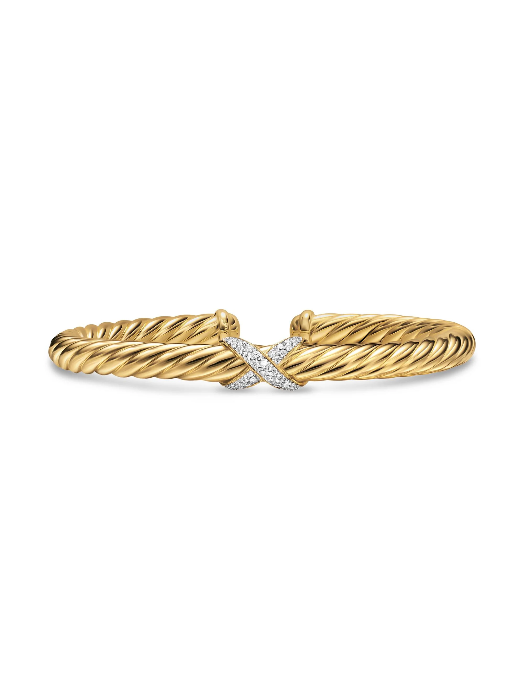 Women's Cablespira Flex X Bracelet in 18K Yellow Gold - Diamond - 1