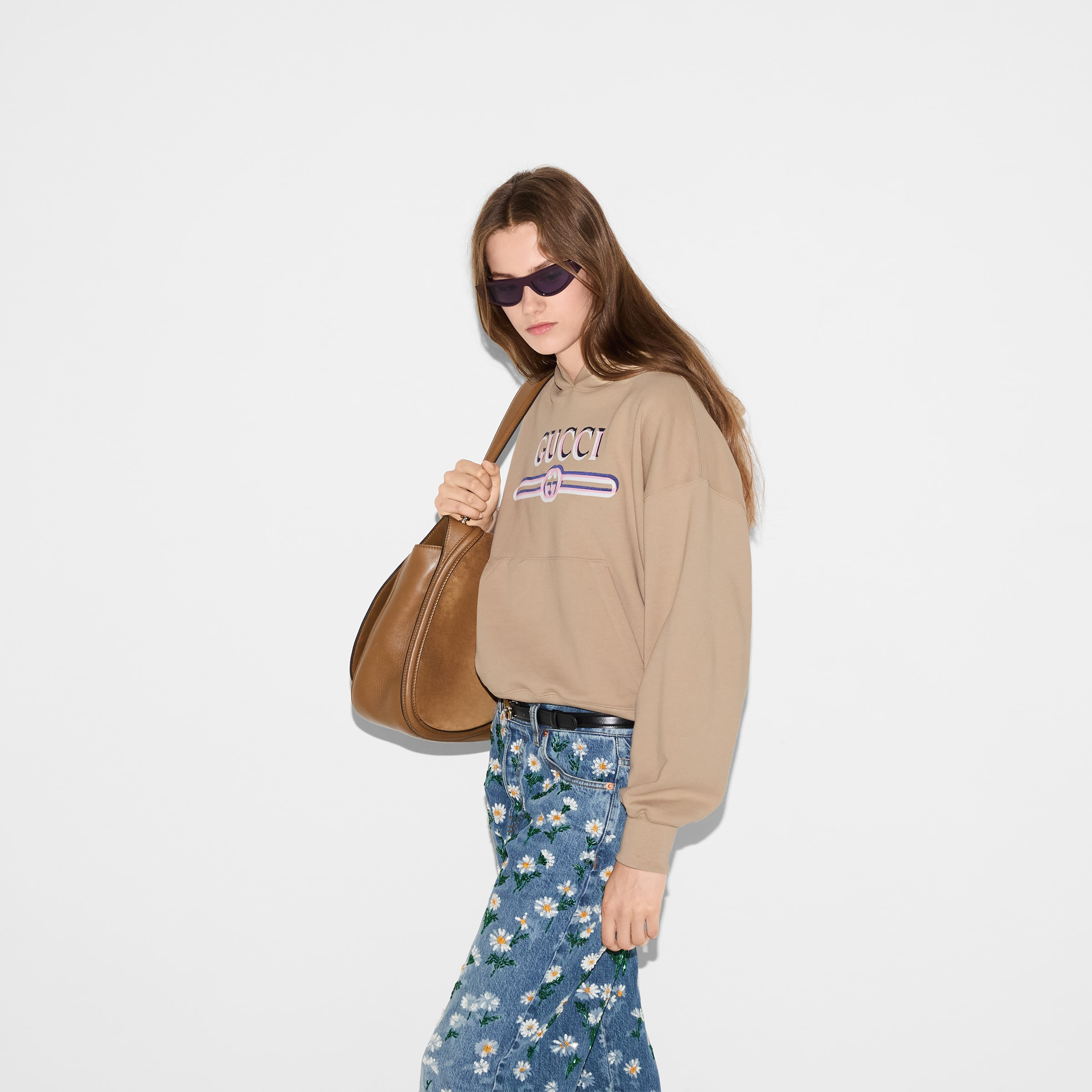 Cotton hooded sweatshirt with print - 6