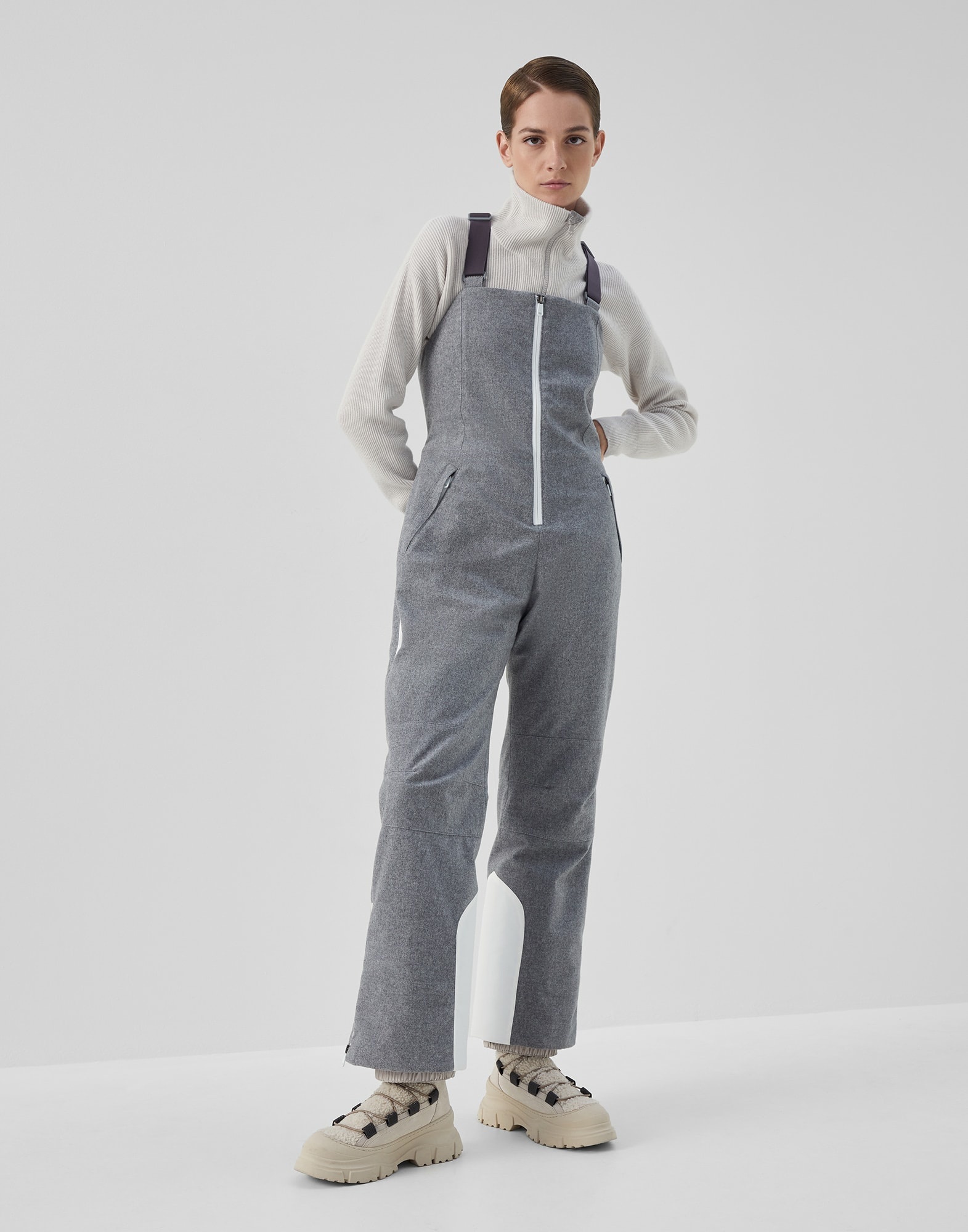 Bonded wool flannel mountain jumpsuit with Thermore® padding and monili - 1