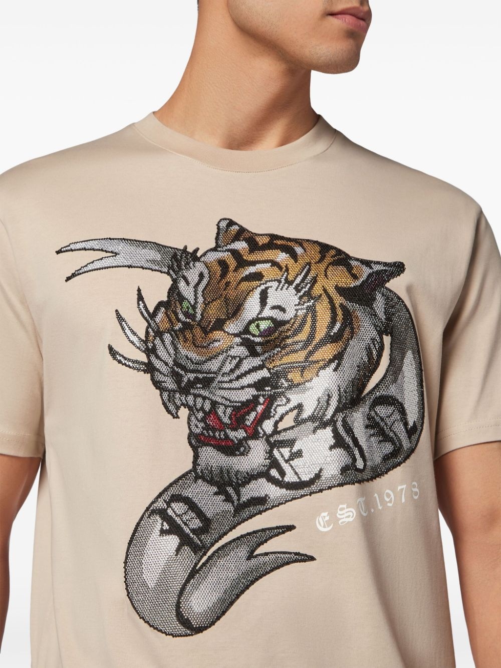 SS Tattoo tiger-print t-shirt - 4