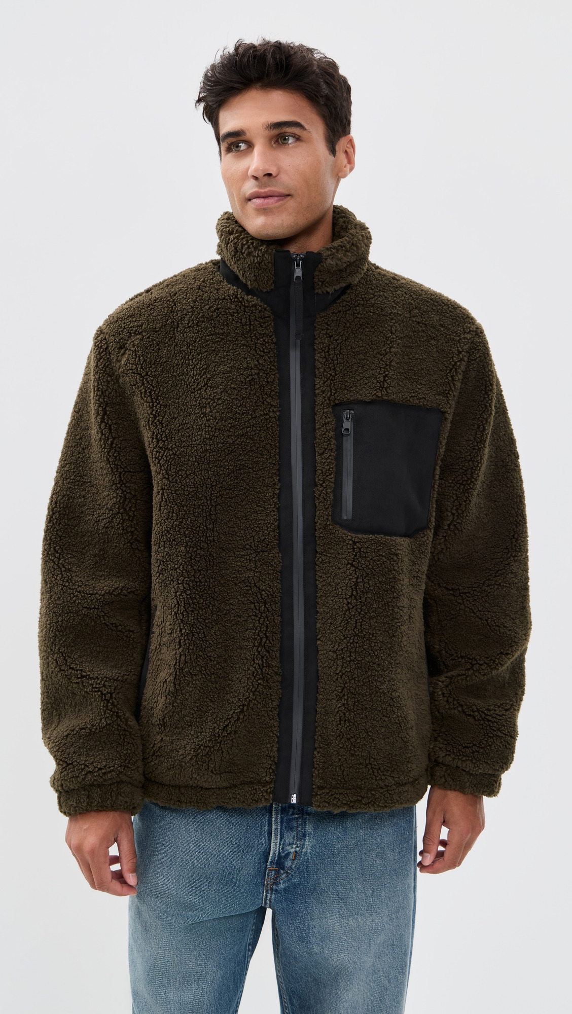 Faux Sherpa Zip Jacket - 6