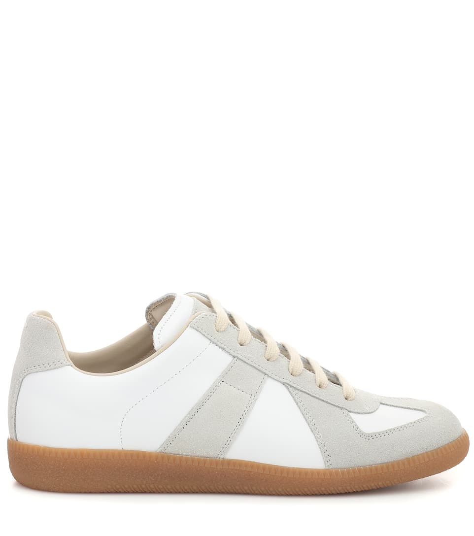Replica leather and suede sneakers - 4