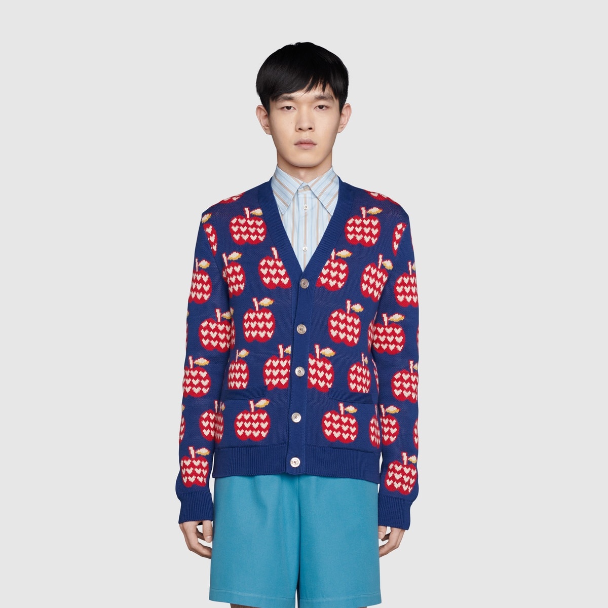 Men's Gucci Les Pommes cotton cardigan - 3