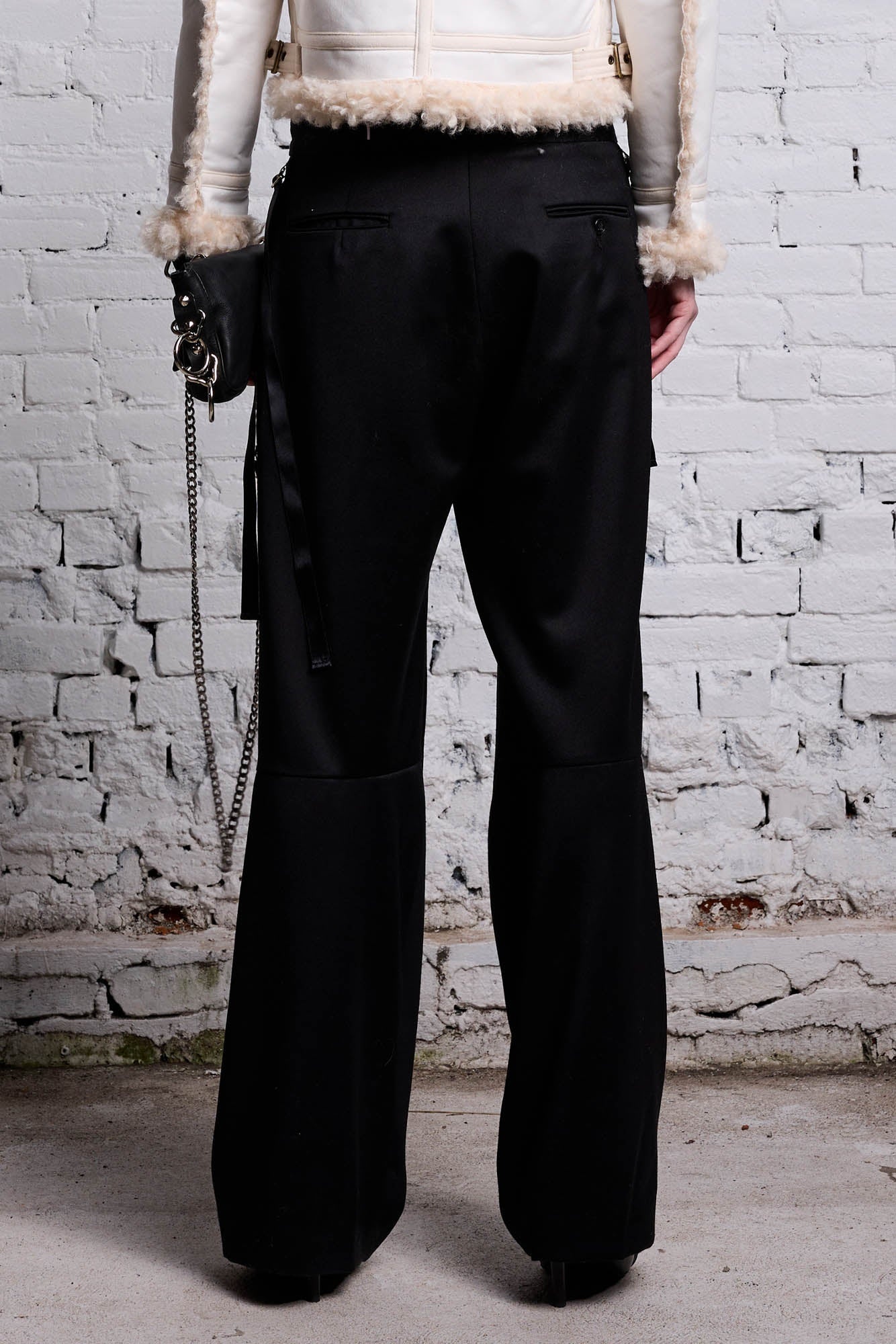 ARTICULATED TUXEDO TROUSER - BLACK - 7
