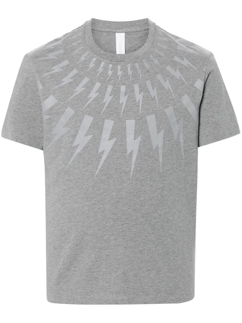 bolt-print cotton T-shirt 1
