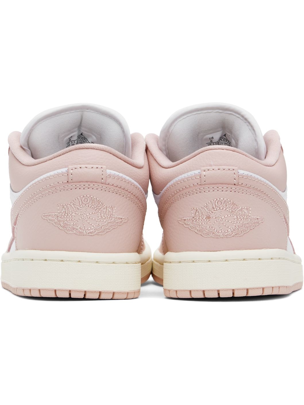 Pink & White Air Jordan 1 Low Sneakers - 2