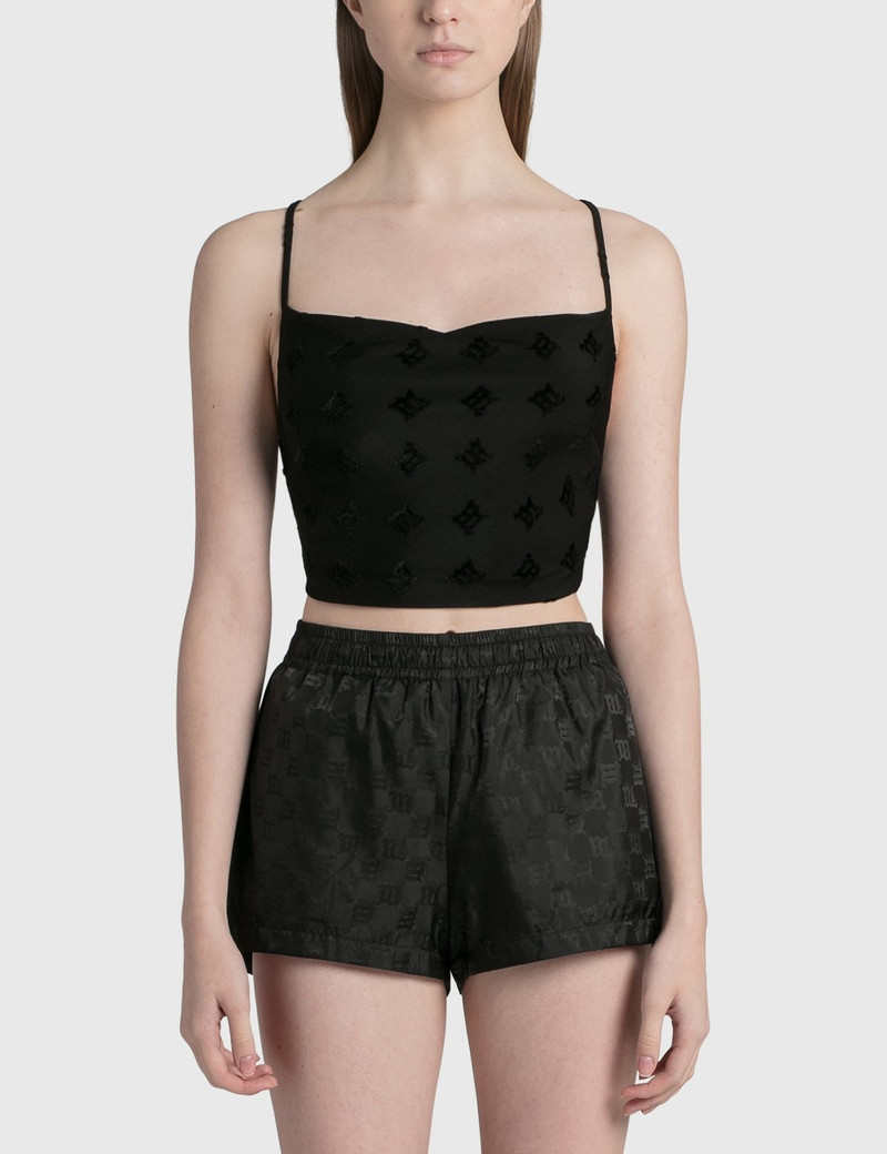 VELOUR MONOGRAM STRAPS TOP 1