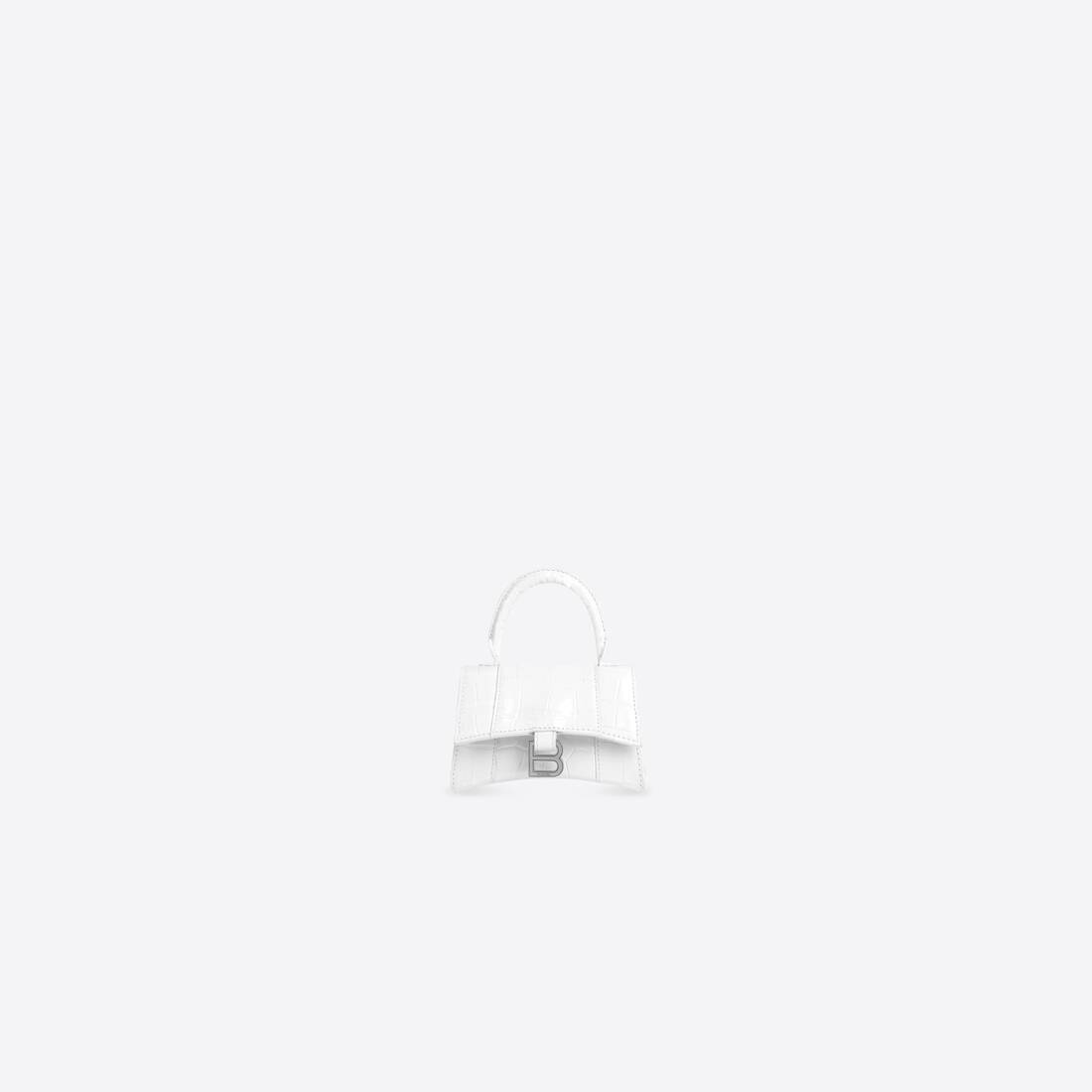 Women's Hourglass Mini Handbag in White - 1