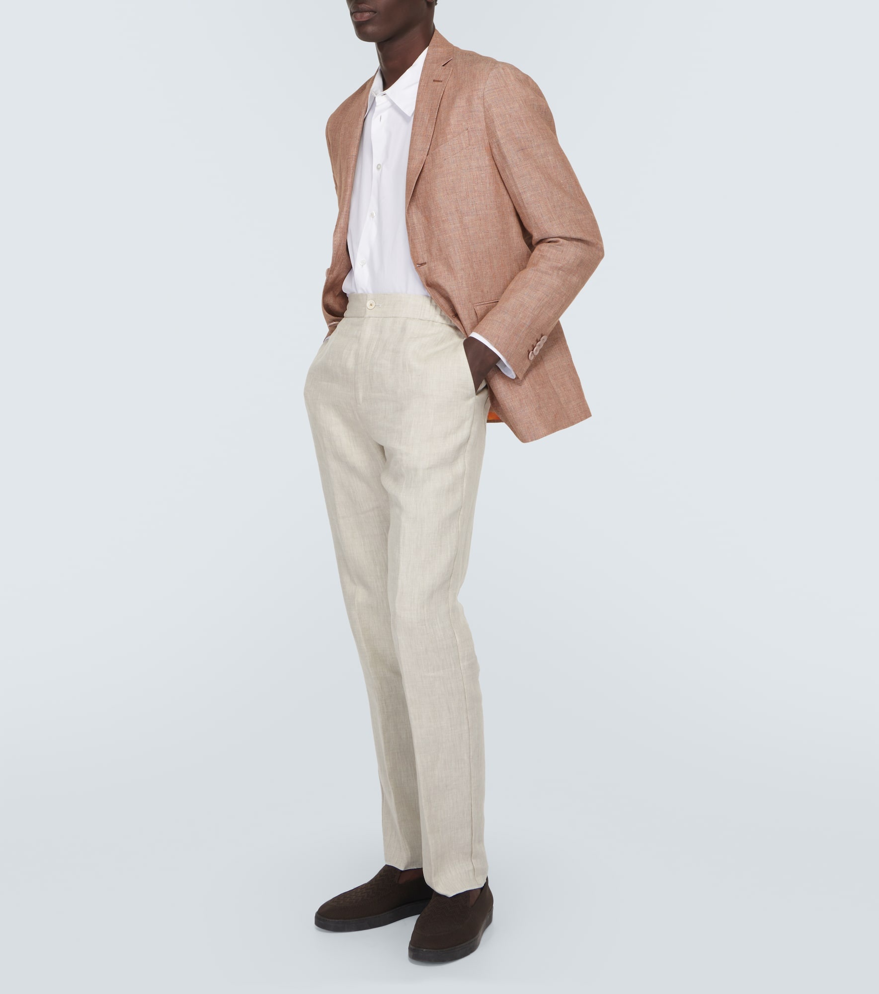 Linen straight pants - 2