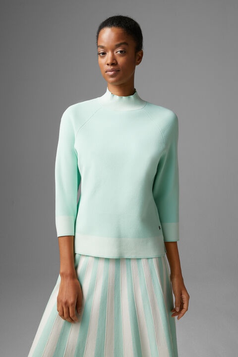 Magda sweater in Mint green/Off-white - 2