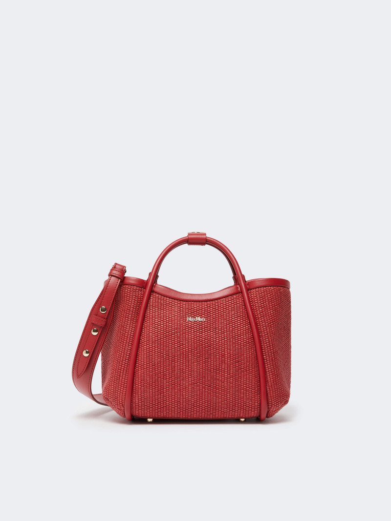 SUMMARINEXS Extra-small raffia-look basketweave Marine bag - RED 1