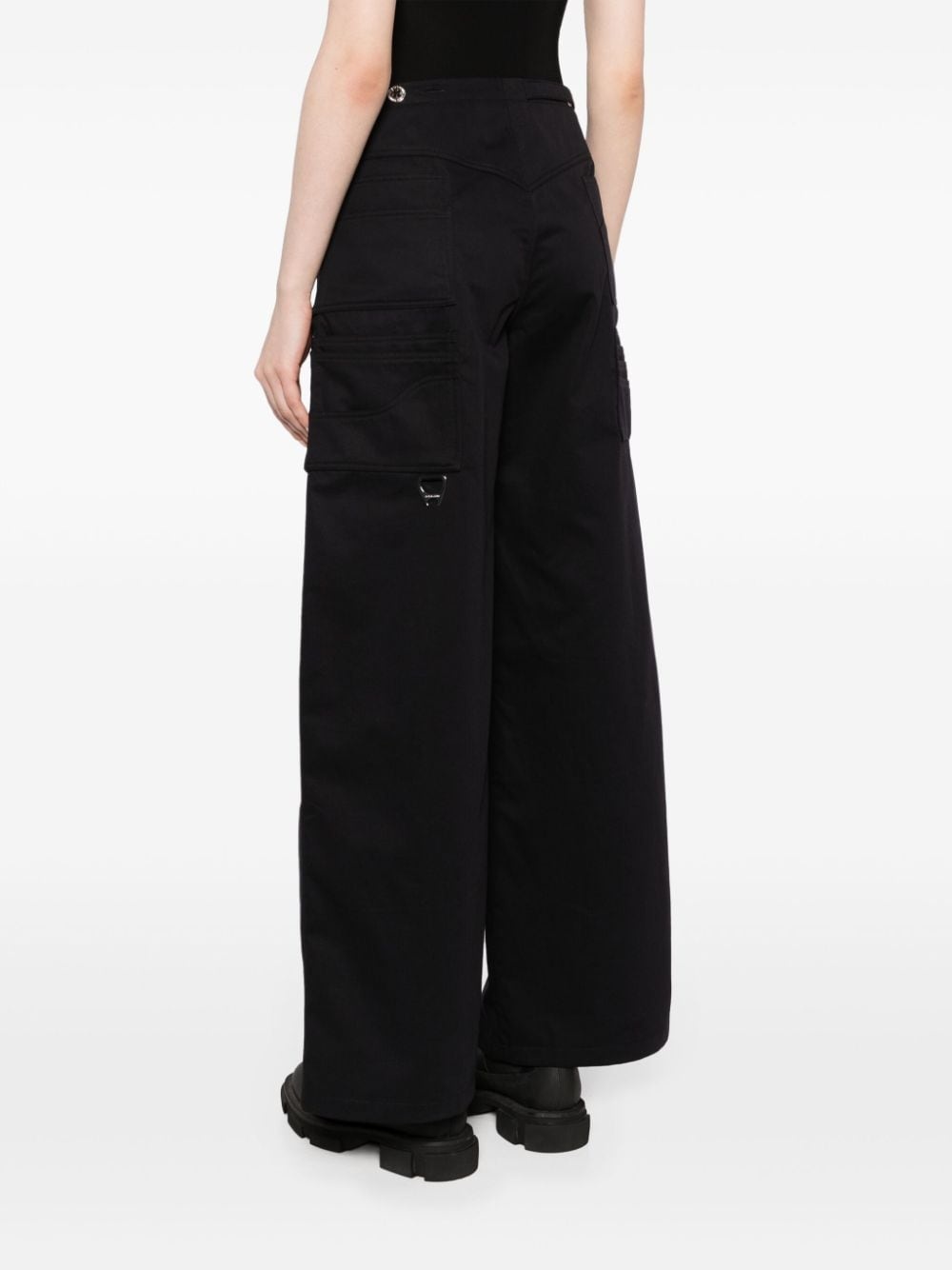 high-waisted wide-leg trousers - 4
