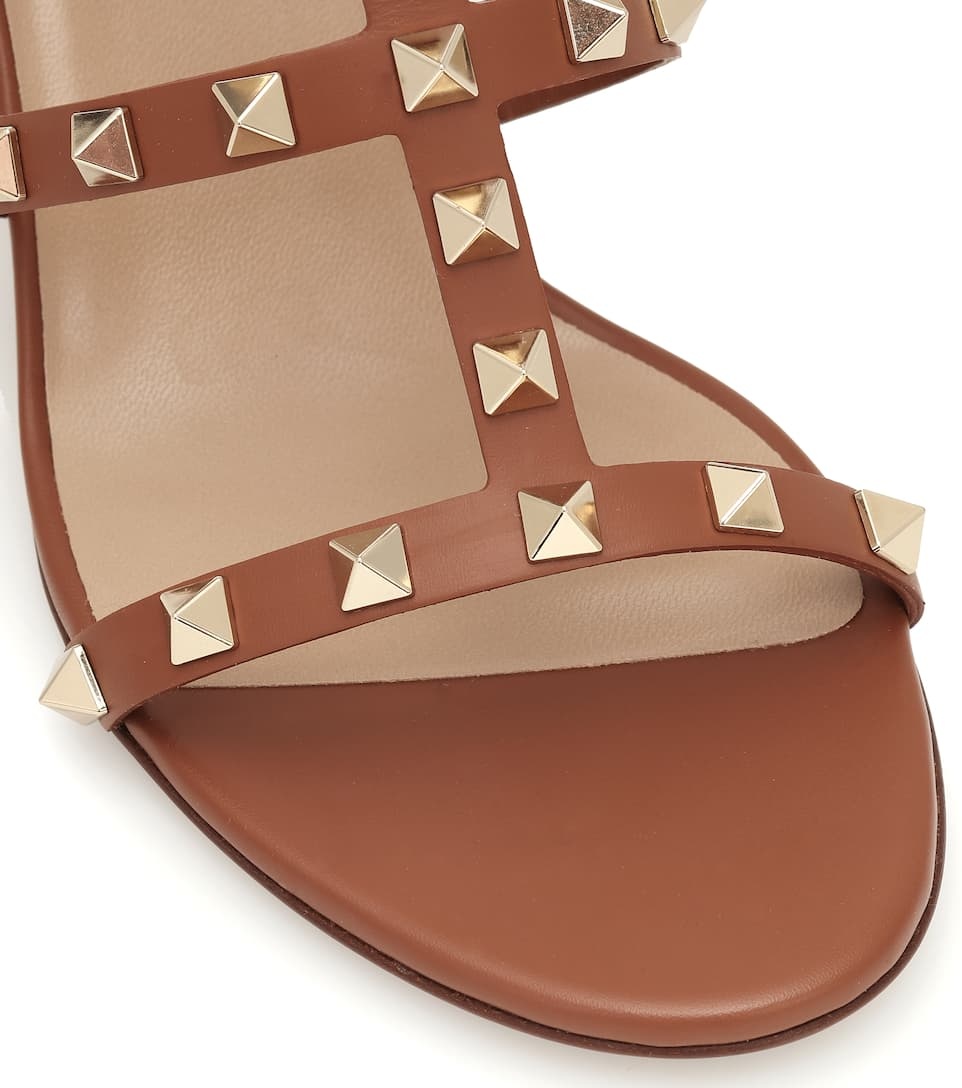 Rockstud leather sandals - 6