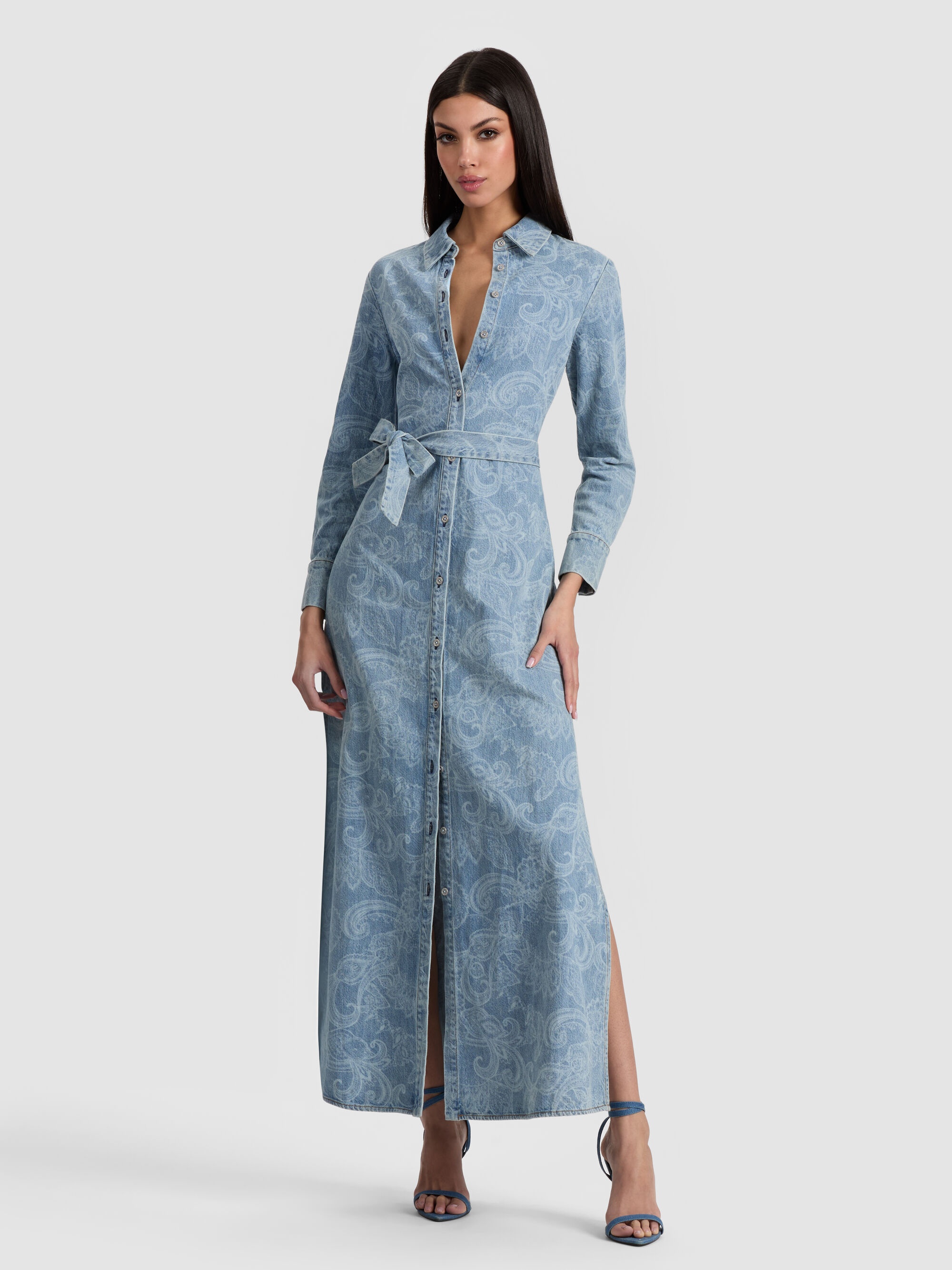 CHASSIDY DENIM SHIRT DRESS - 2