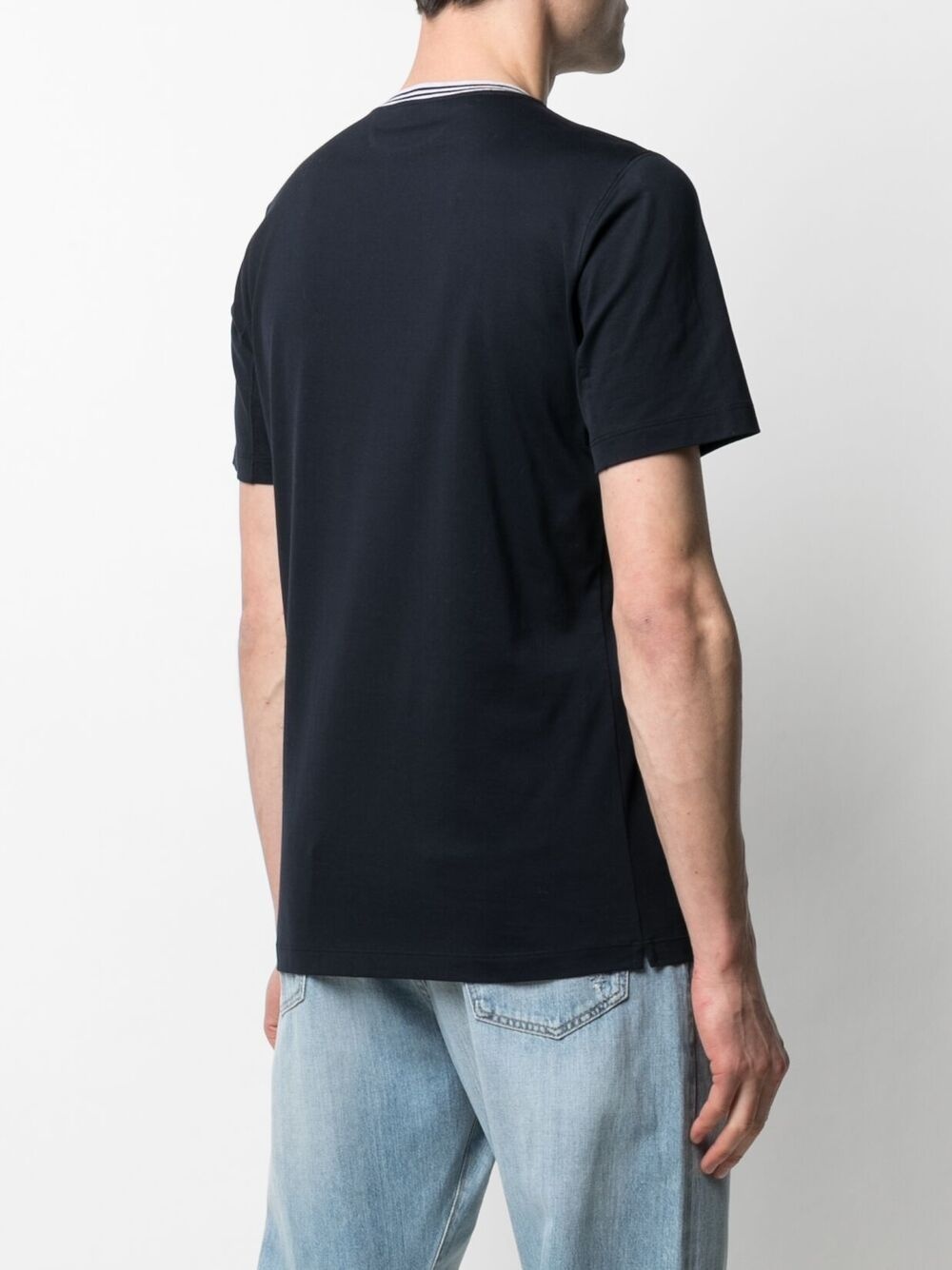 contrast-collar T-shirt - 4