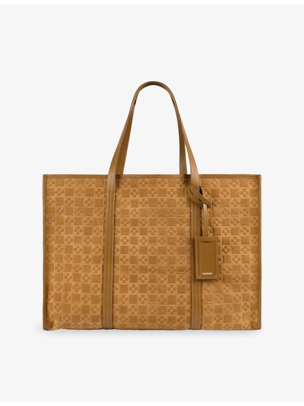Square Cross Leather Shopping Bag - 1