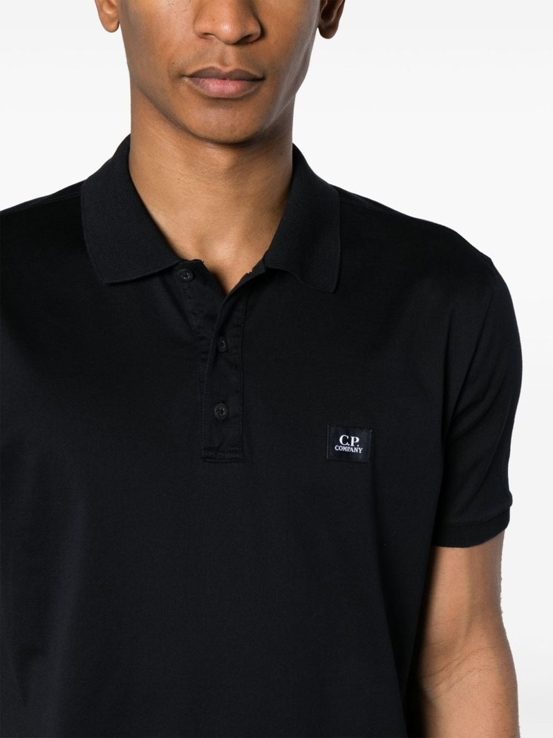 logo-patch jersey polo shirt 5