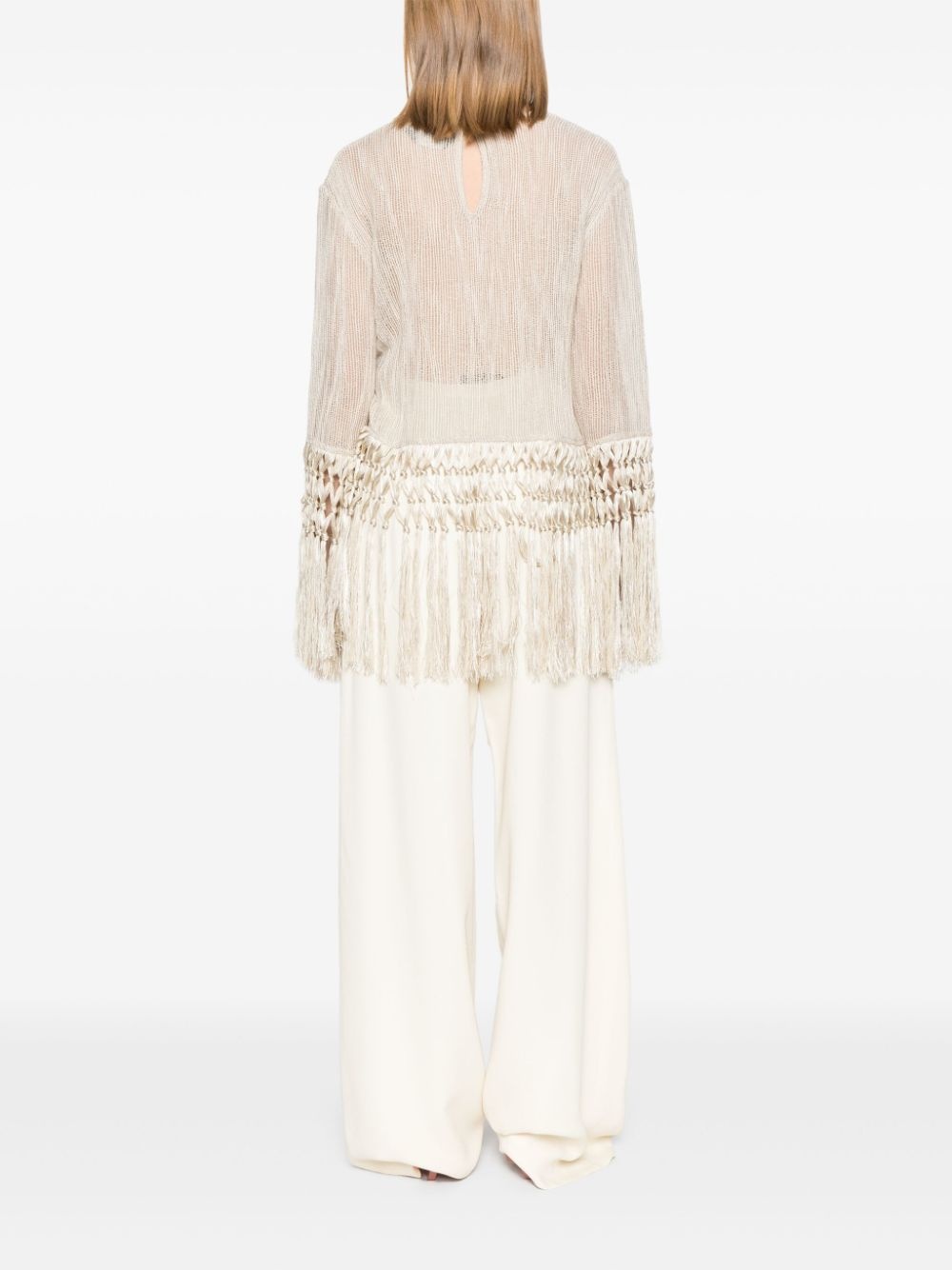 tassel-detail blouse - 4