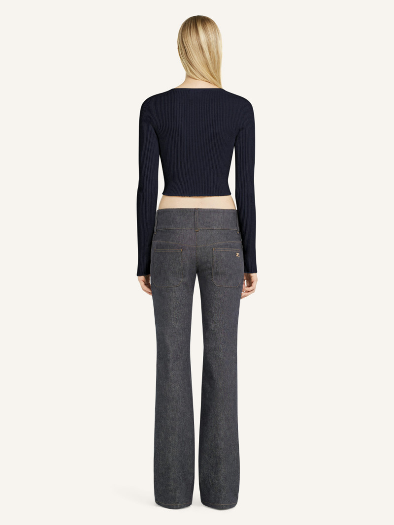 SOLAR CROPPED RIB CARDIGAN 4