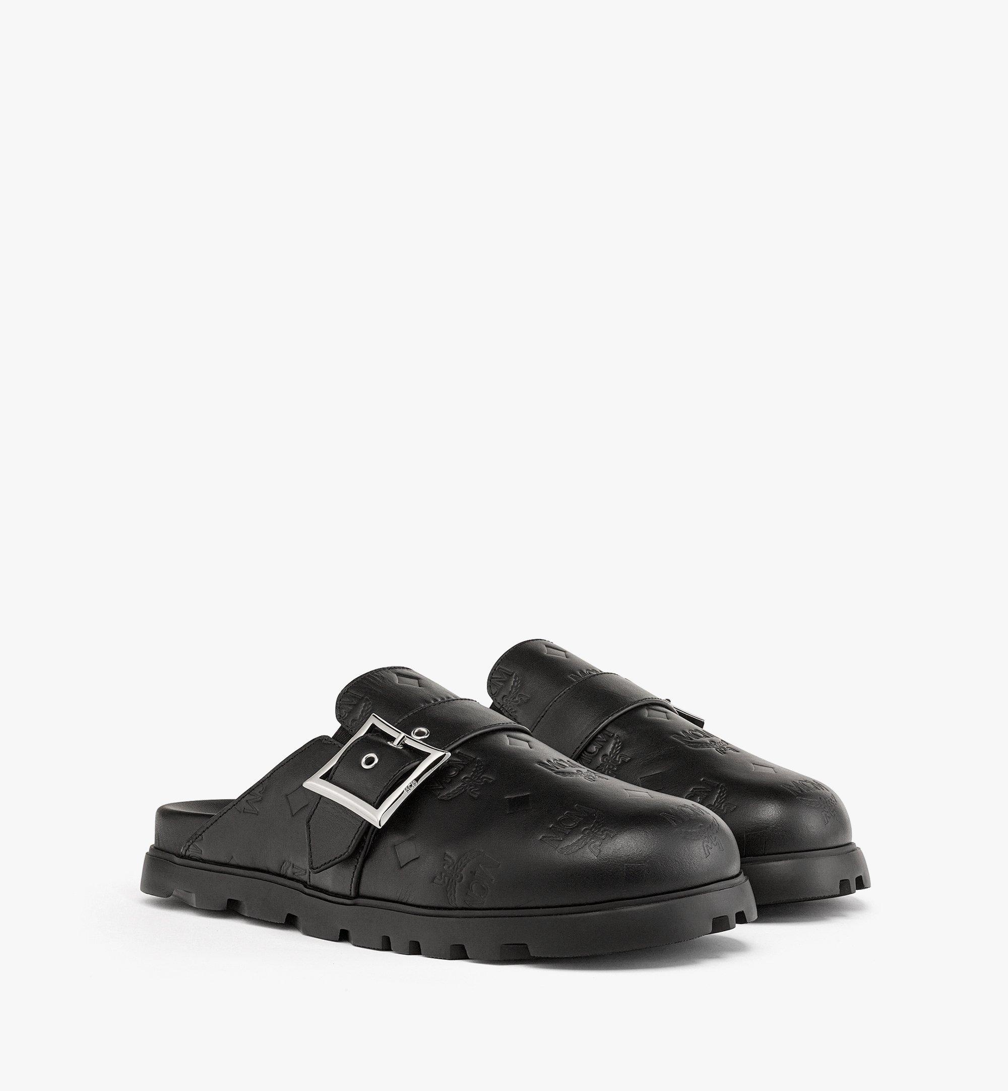 Flat Mule in Monogram Leather - 1