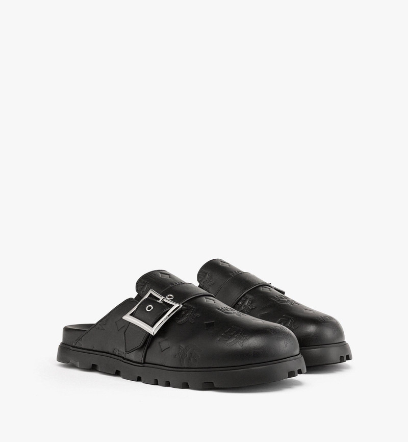 Flat Mule in Monogram Leather 1