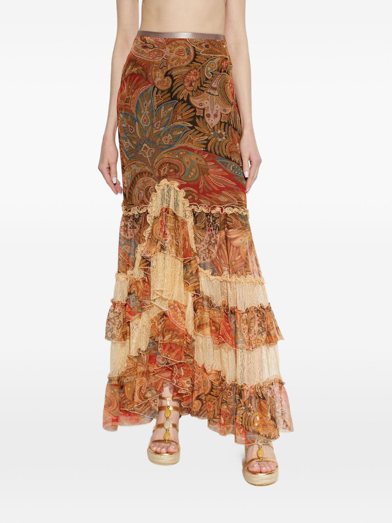 ruffled paisley-print maxi skirt 3