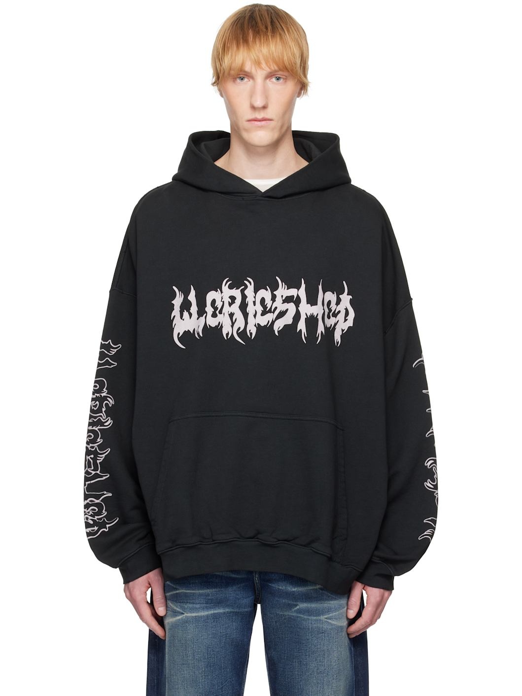 Black Faithless Oversized Hoodie - 1