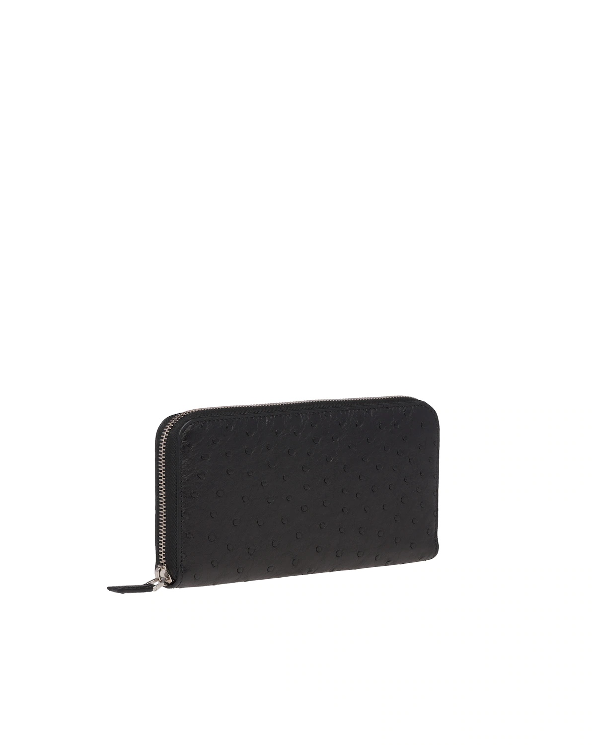 Ostrich Leather Zip Around Wallet - 2