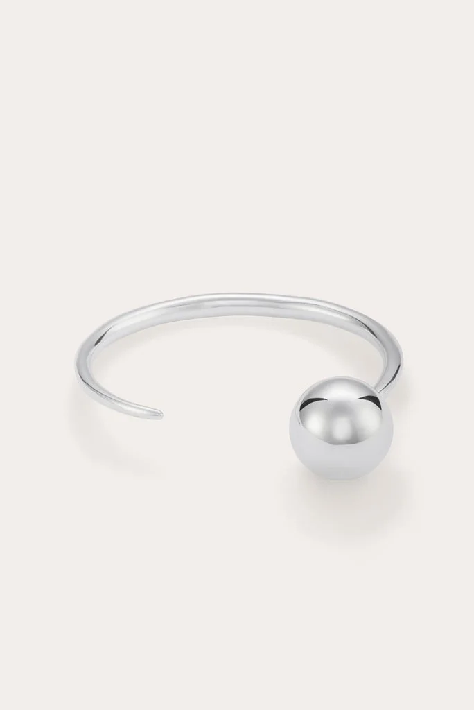 POINT & SPHERE BANGLE SILVER - 1