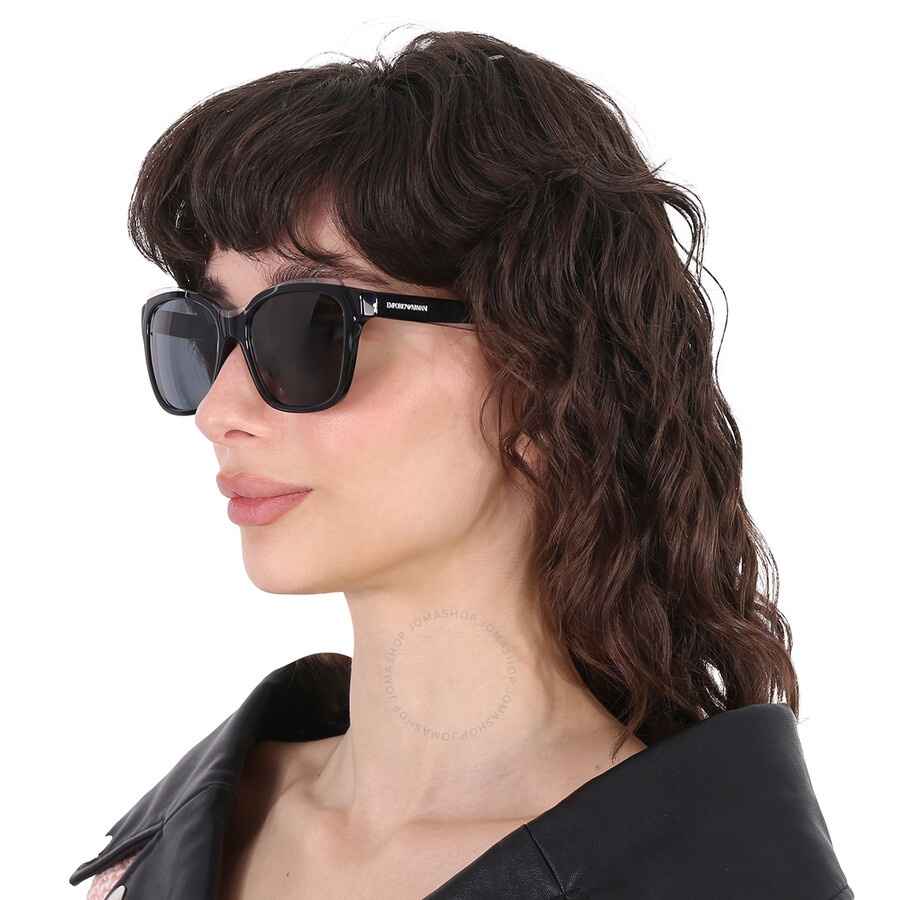 Emporio Armani Dark Grey Square Ladies Sunglasses EA4209F 605187 56 - 2