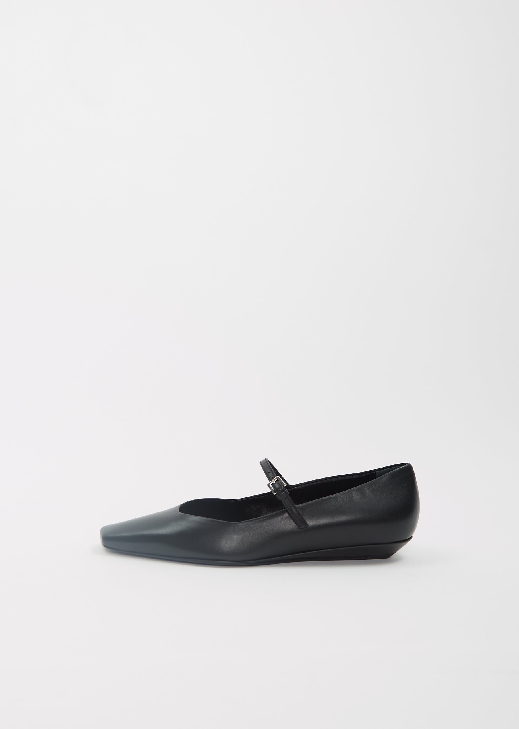 Leather Ballerina — Black - 1