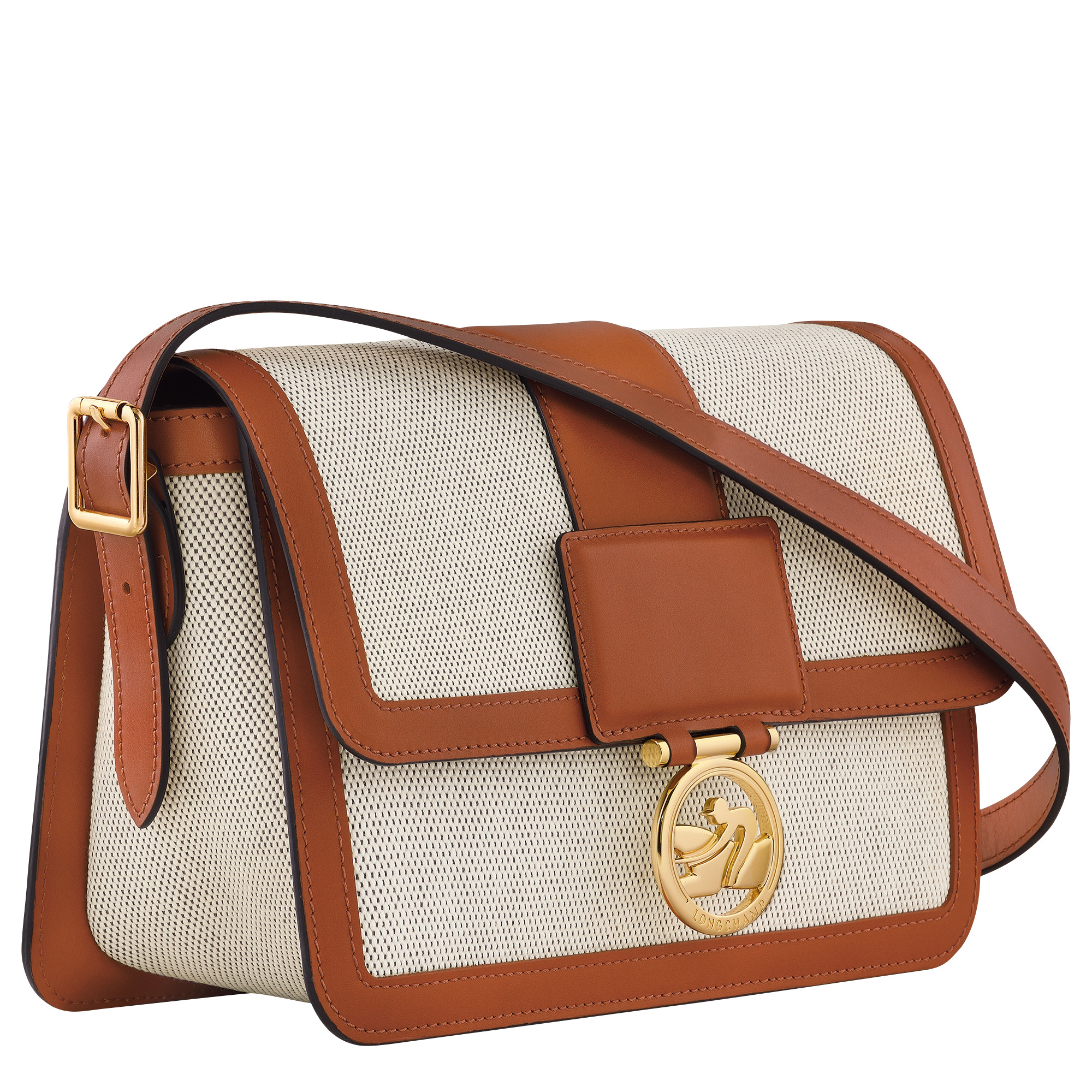 Box-Trot M Crossbody bag Cognac - Canvas - 3
