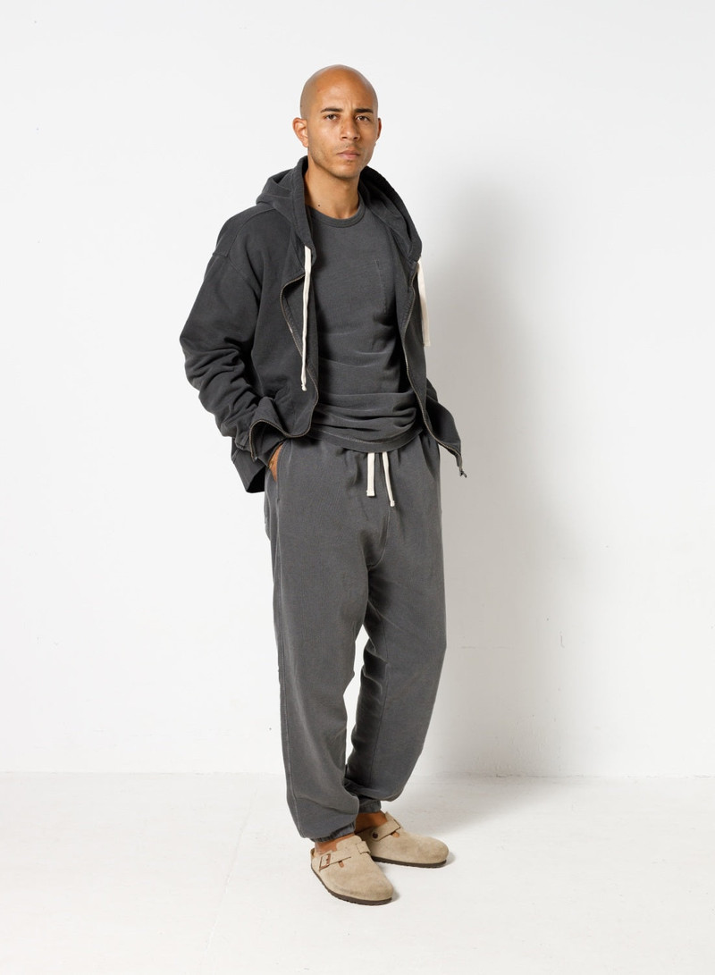 Embroidered Arrow Zip Hoodie in Black 3