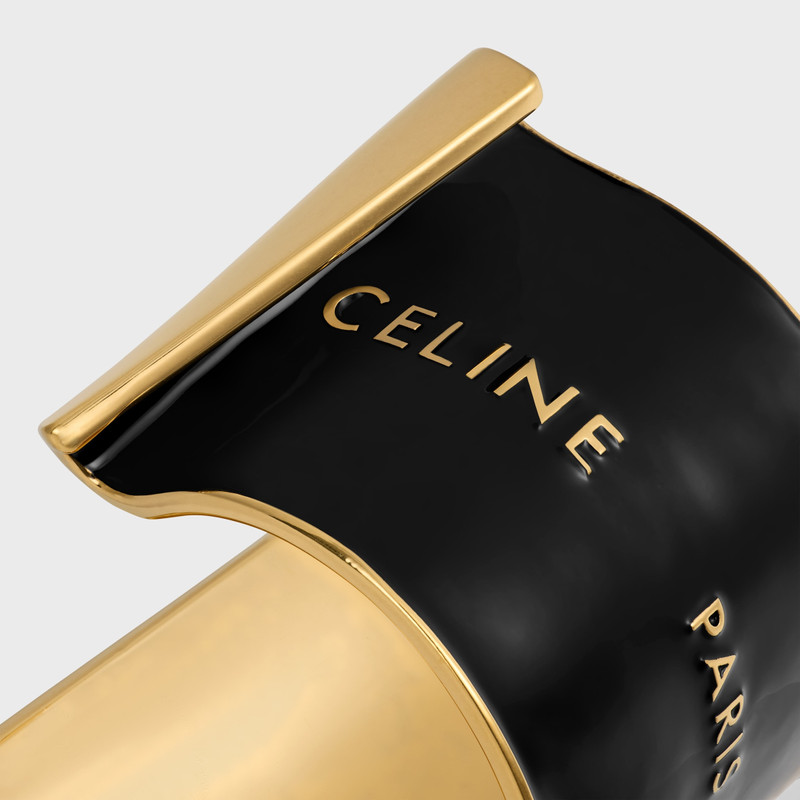 CELINE Celine Ribbon Large Cuff in Enamel and Brass with gold finish outlook