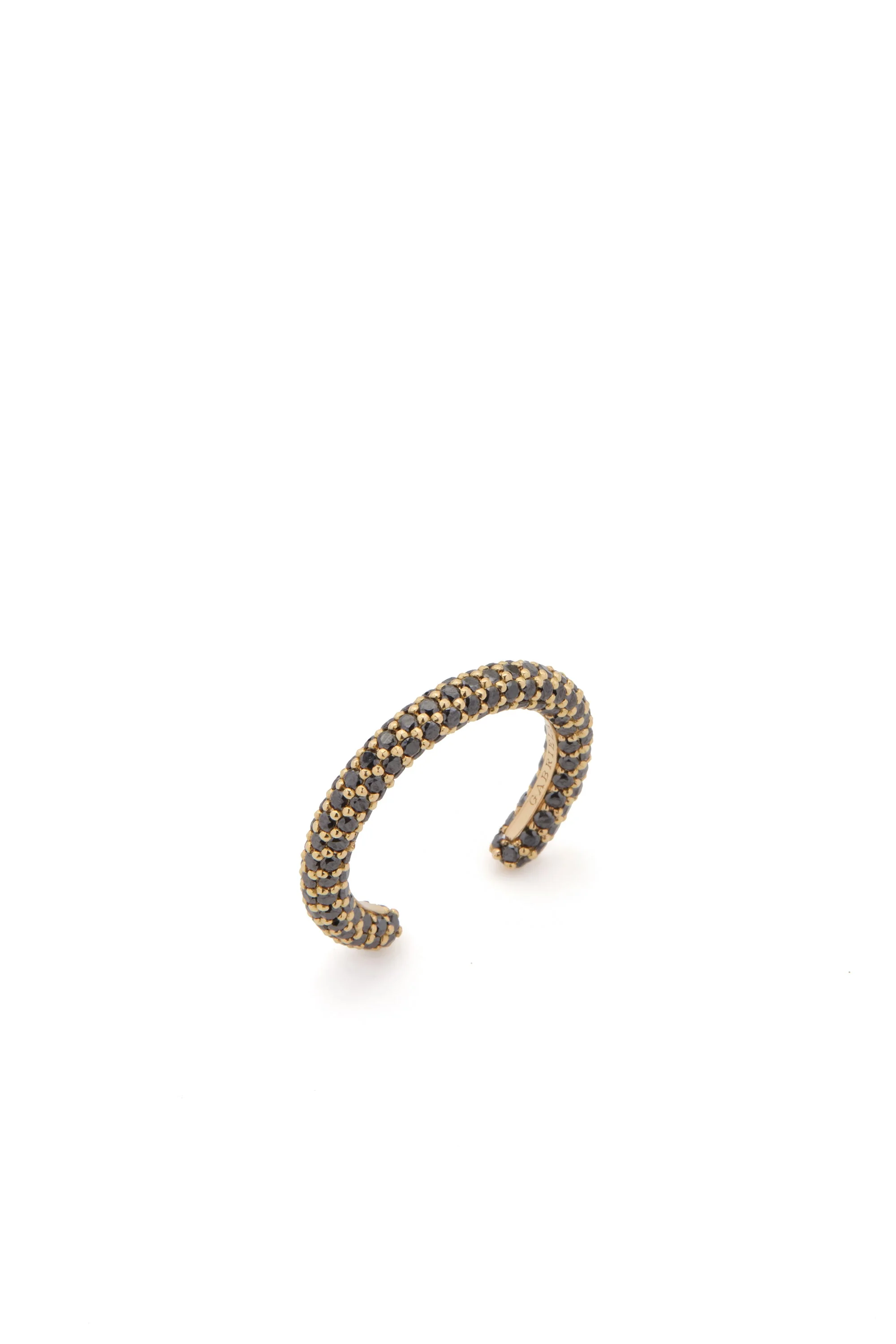 Tarot Pave Ring in 18K Yellow Gold & Black Diamonds - 1