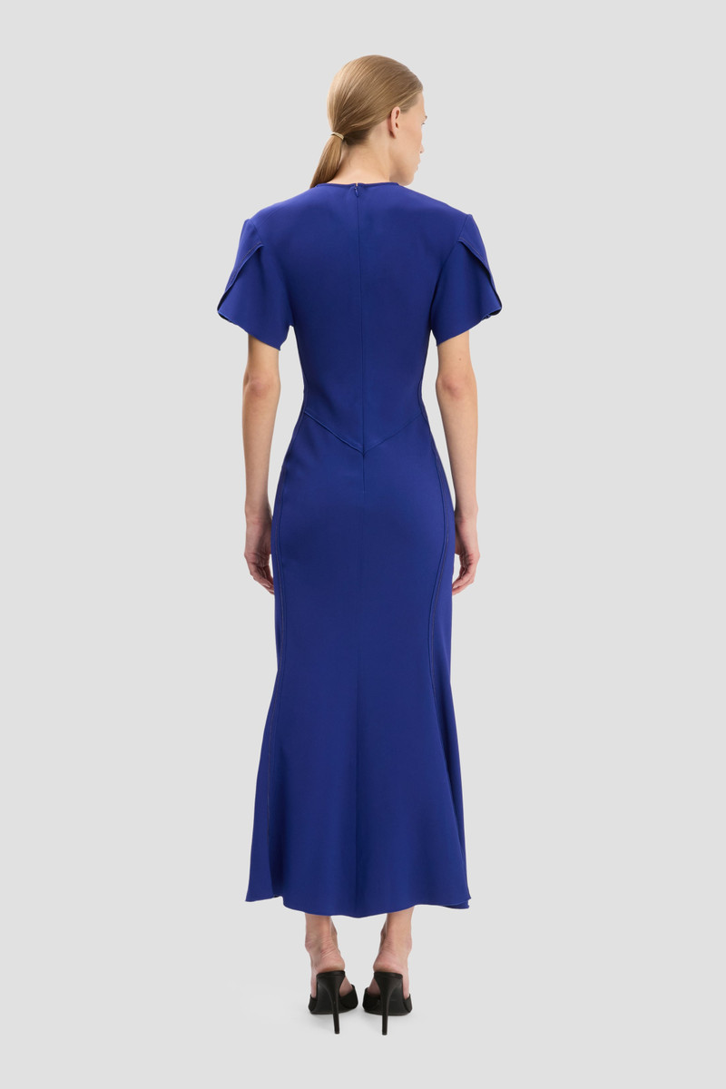 Eve Midi Dress In Bright Indigo 5