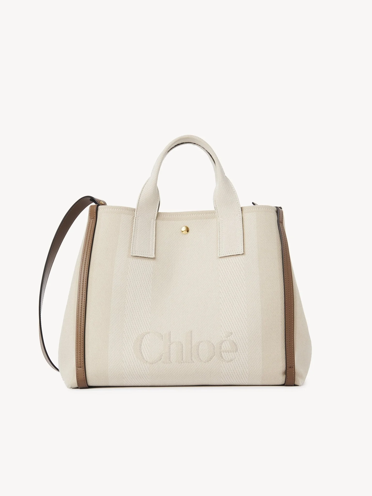 CHLOÉ CARRY TOTE BAG IN CANVAS - 1