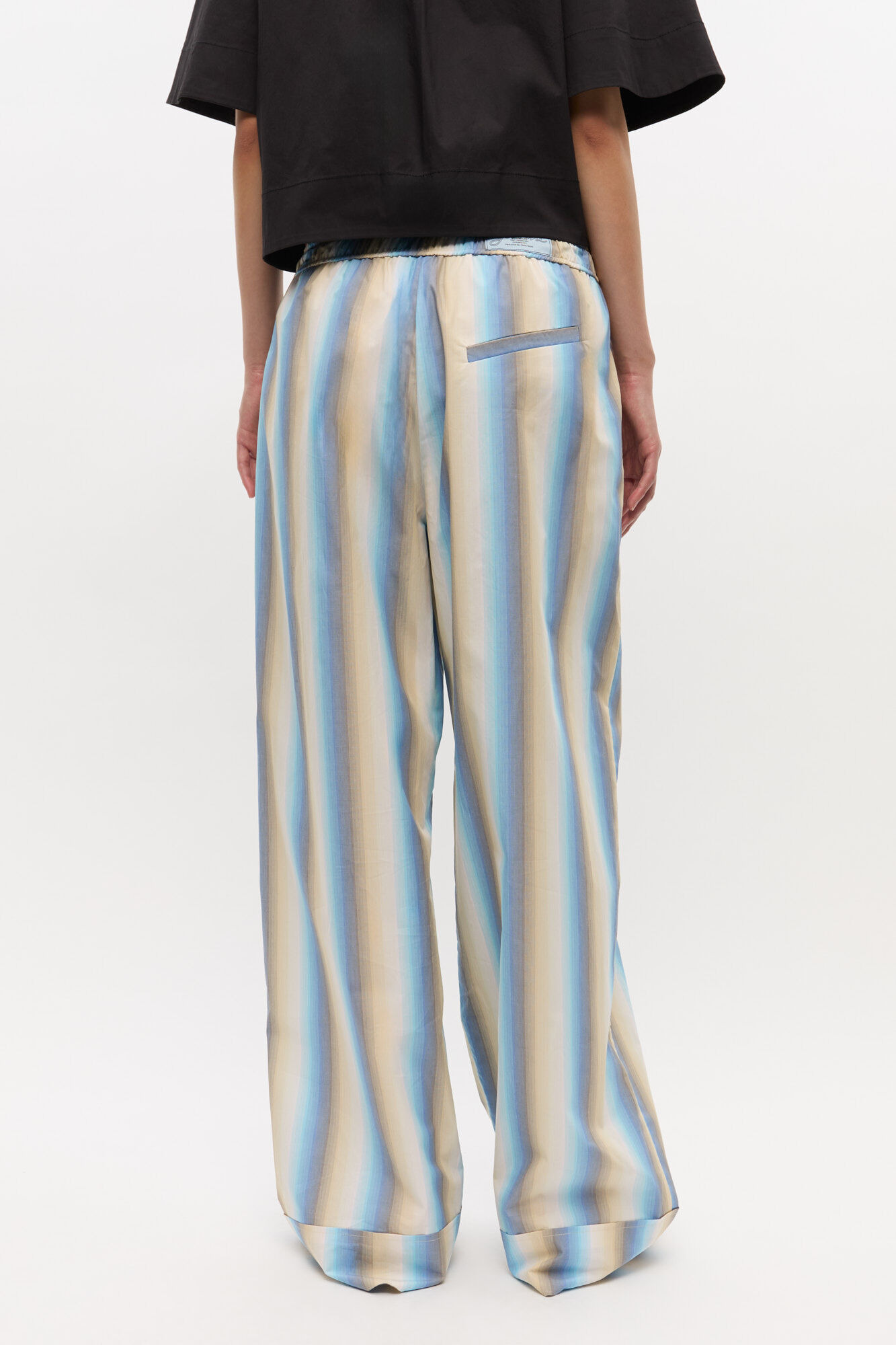 OMBRE STRIPE ELASTICATED PANTS - 4