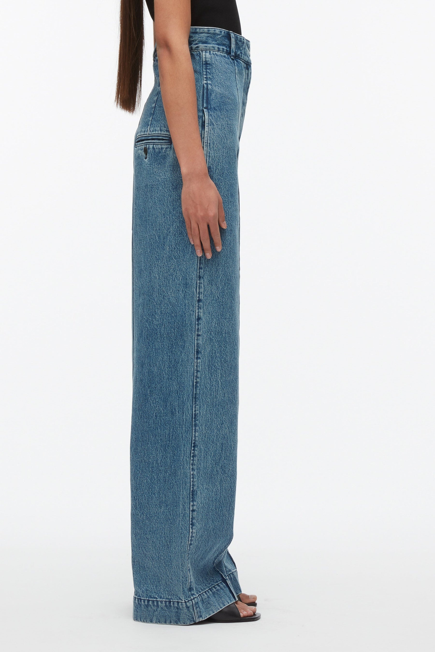 Denim Extreme High Waisted Trouser - 3