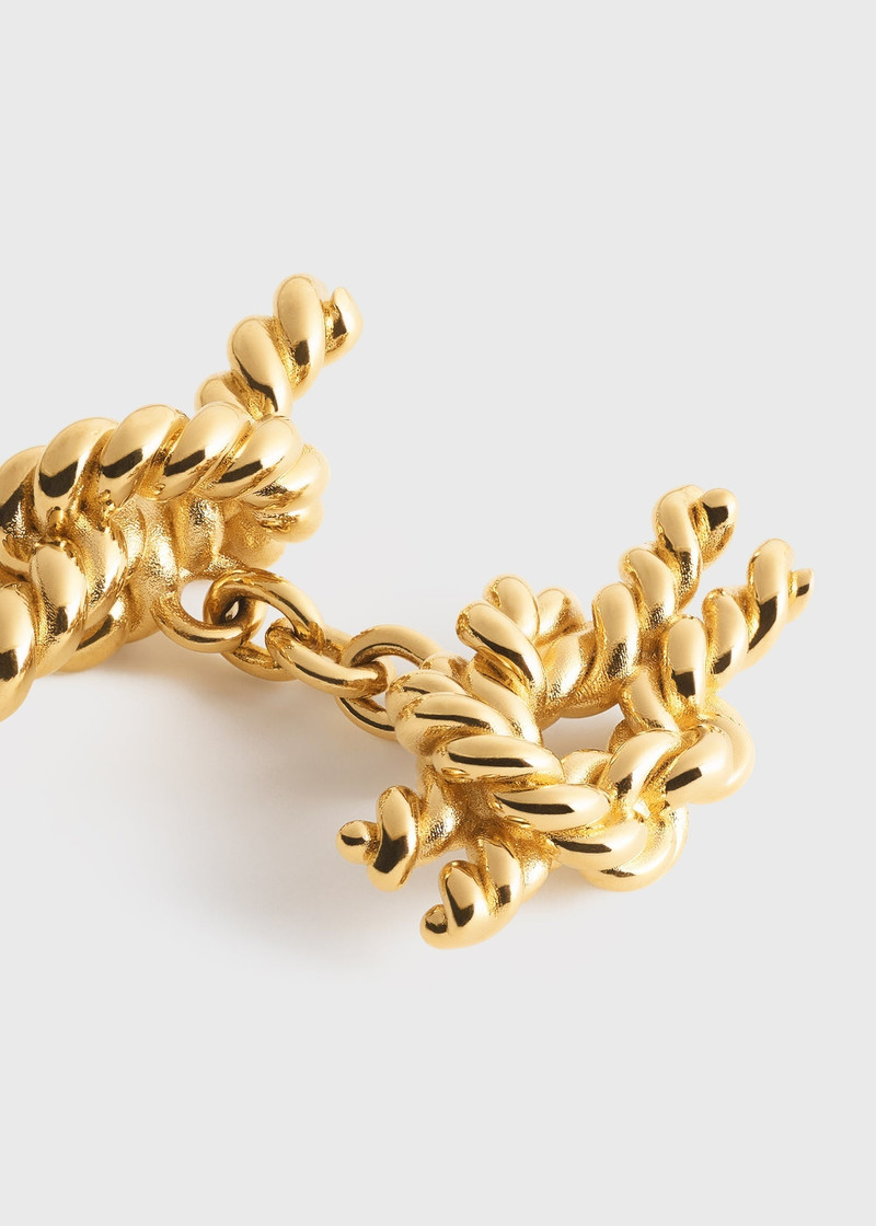 Rope knot cufflinks gold 6