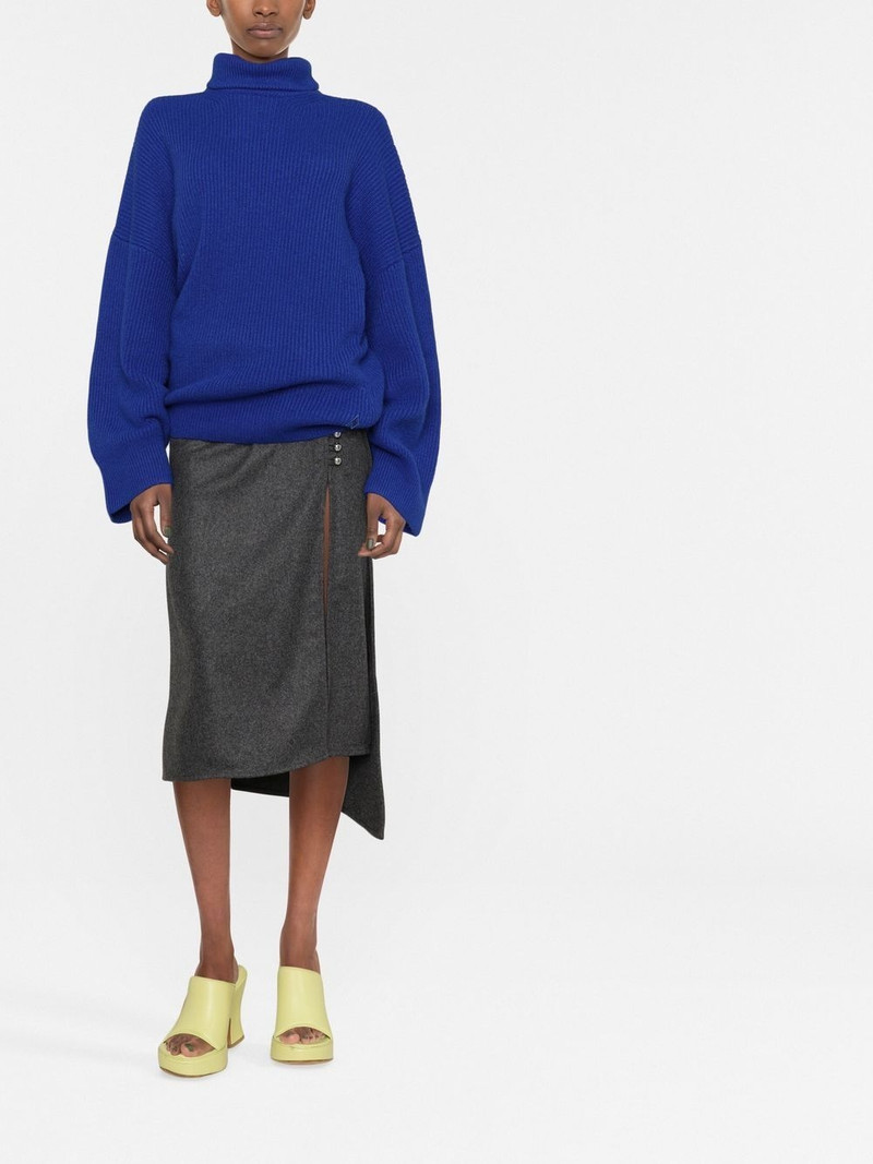 THE ATTICO roll-neck ribbed jumper outlook