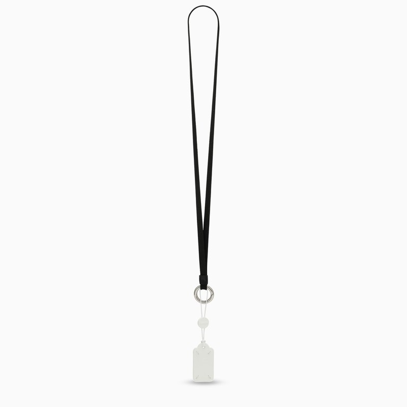 Maison Margiela White Leather Keyring Men - 2