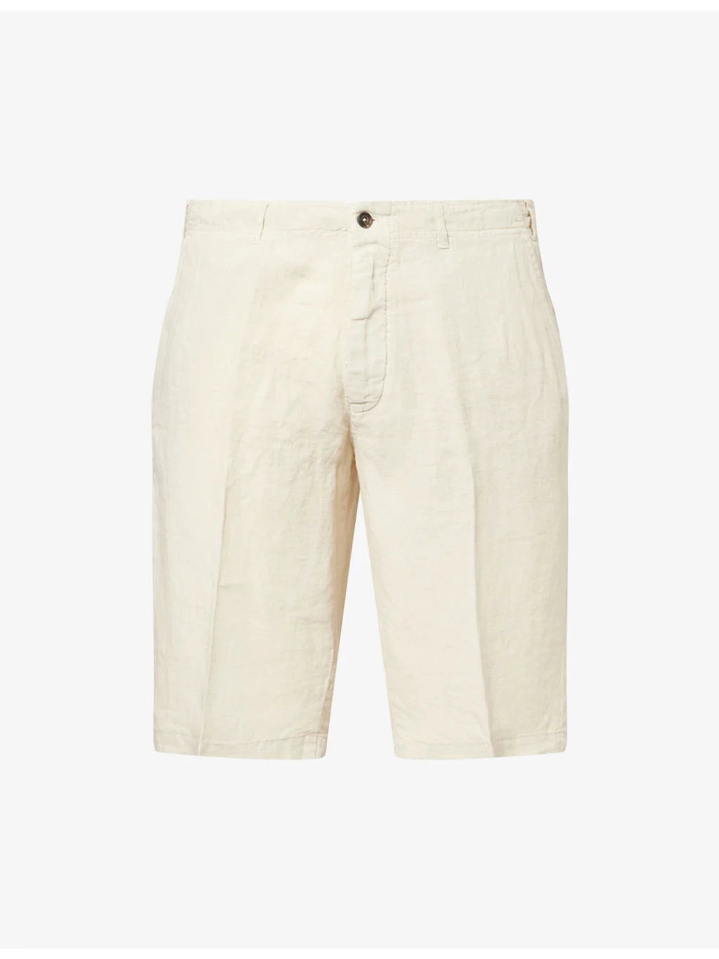 Knee-Length Linen Shorts - 1