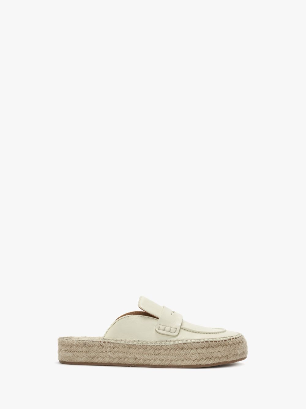 LEATHER ESPADRILLE LOAFER MULES - 1