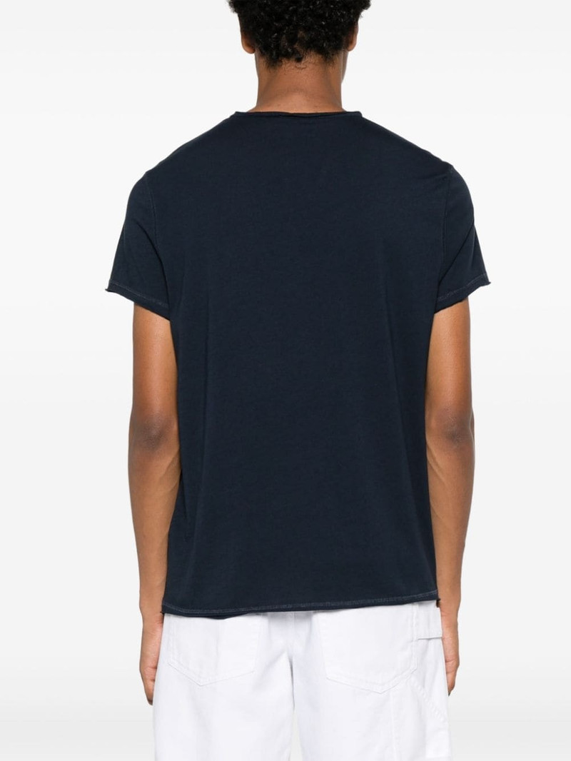 Henley-neck cotton T-shirt 4