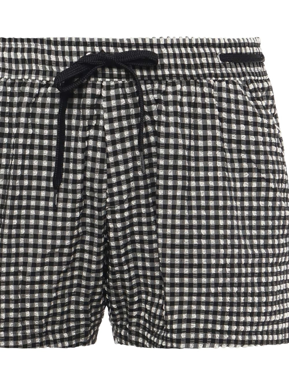 gingham-check pattern swim shorts - 3